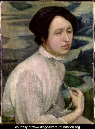 ARTISTAS DE INICIOS DEL SIGLO XX Rivera+Portrait-of-Angelina-Beloff--1909