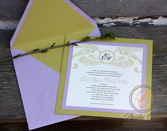 Emily's wedding invitations are one of my favorite this season