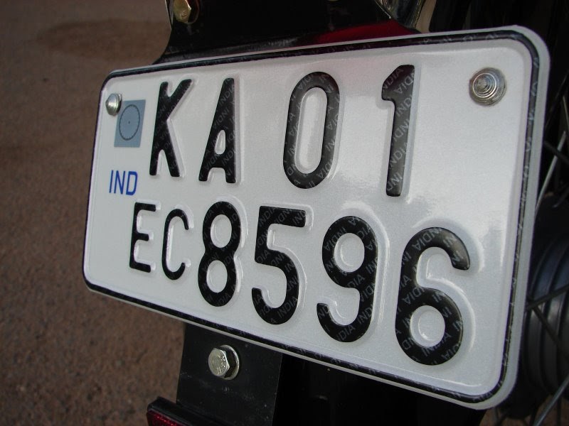 In the Black Indian licence plates (Number Plates)