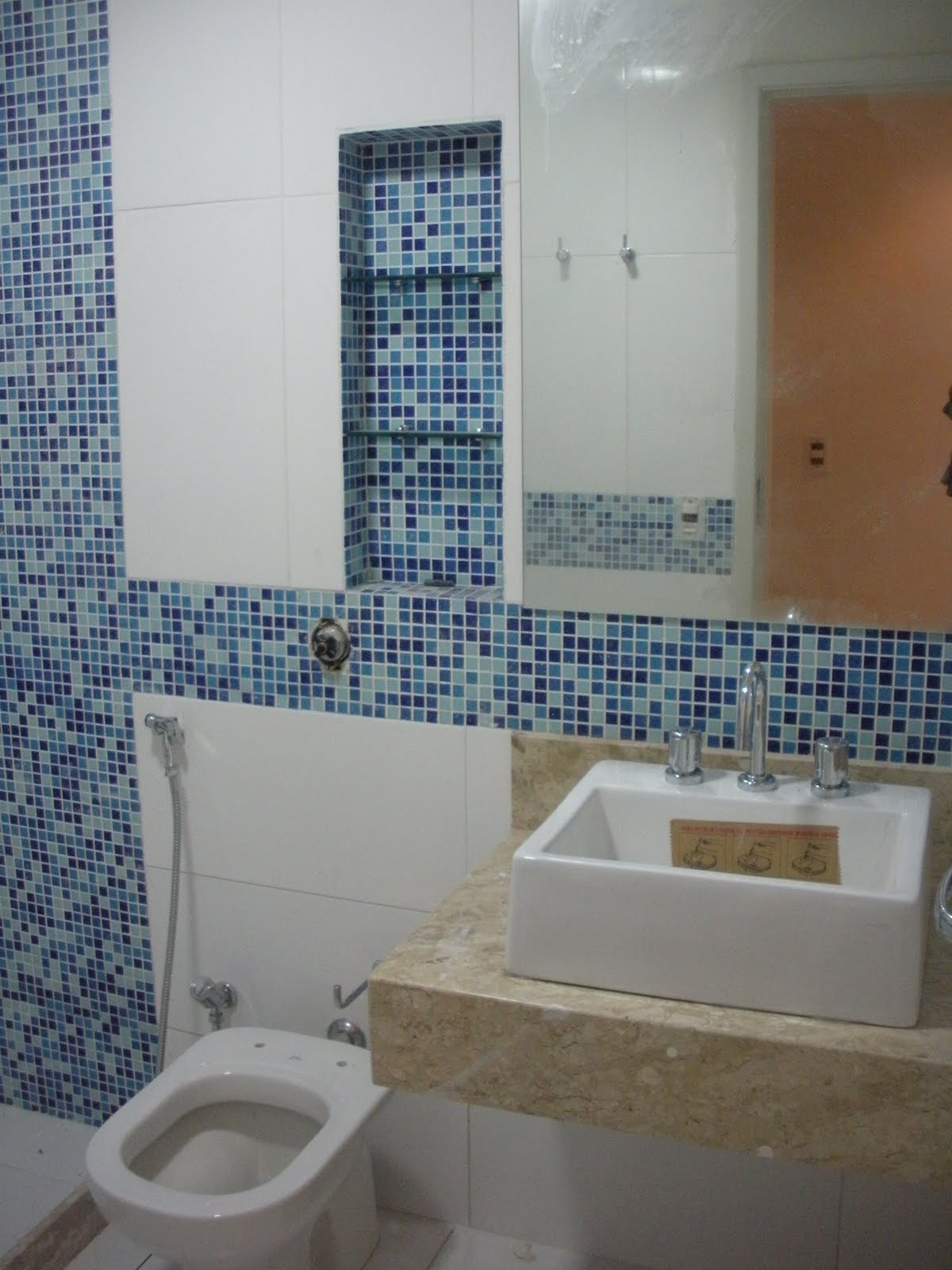 Gleide-casa nova: Banheiro azul!!