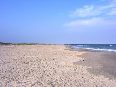 Pretty clear open beaches at Ocracoke Island North Carolina USA
