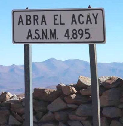 Ruta 40 Abra el Acay Punto mas alto