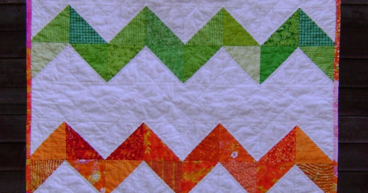 audreypawdrey Zig Zag Baby Quilt Finished