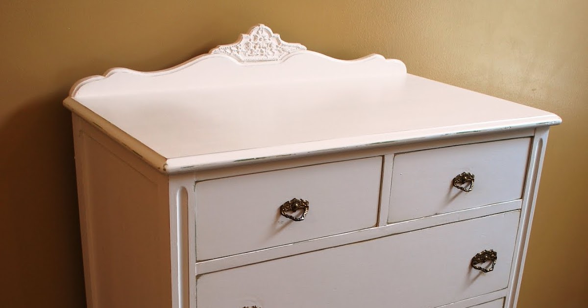 B's Refurnishings White, Antique Chest of Drawers Privately Sold