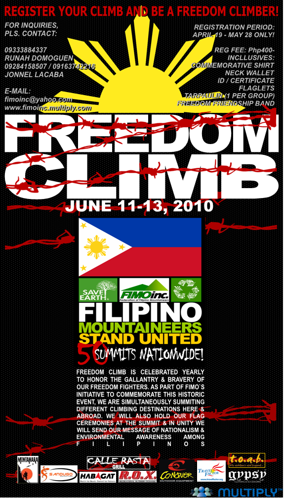 Bohol Eagles Mountaineering (BEMS) joins 2nd Annual Freedom Climb