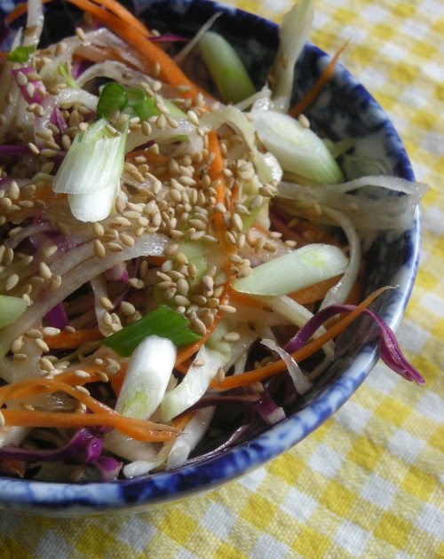 Lori's Lipsmacking Goodness Japanese Slaw with Daikon Radish