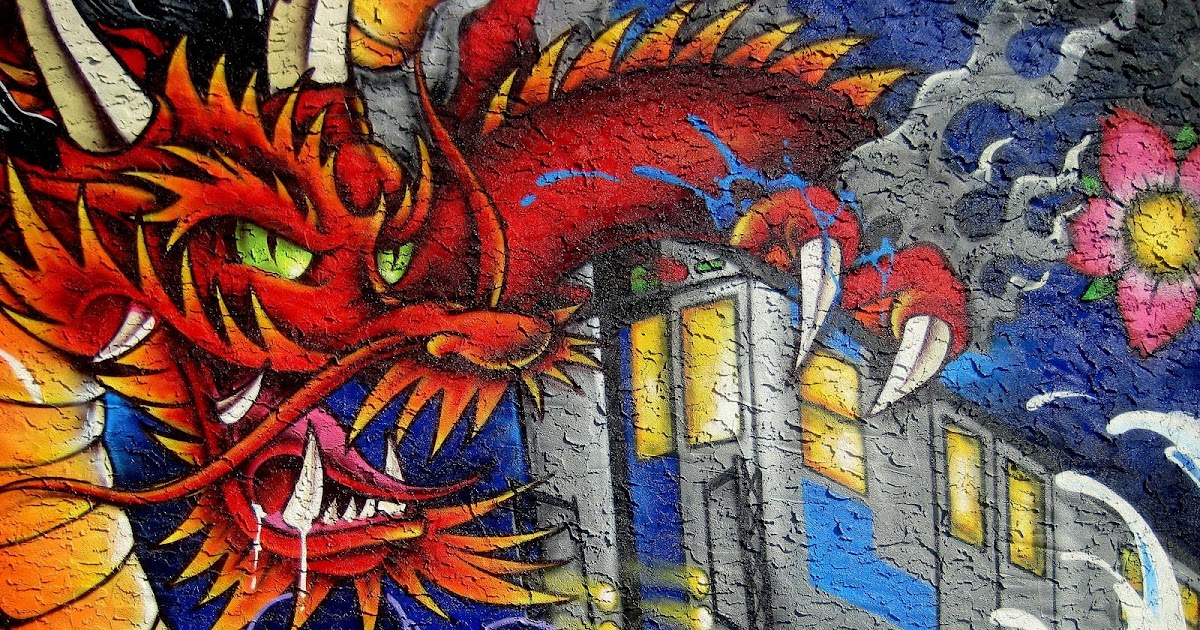 Best Graffiti World Urban Graffiti >> Dragon eat the train