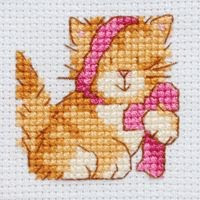 Free Cross Stitch Patterns: Playful Kitten Cross Stitch