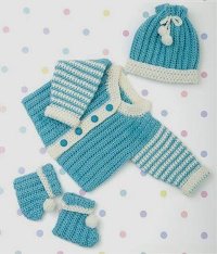 Crochet Baby Layette - Crochet Baby Hats, Crochet Baby Sweaters