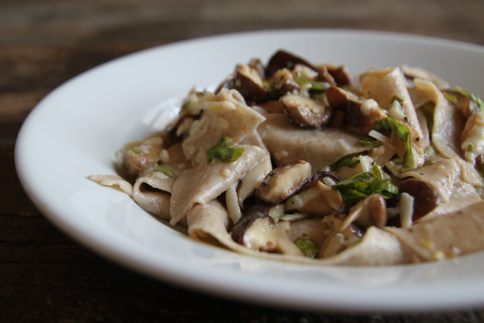 The Crosby Kitchen Shiitake Pappardelle with Lemon & Basil