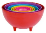 colorful kitchen bowls