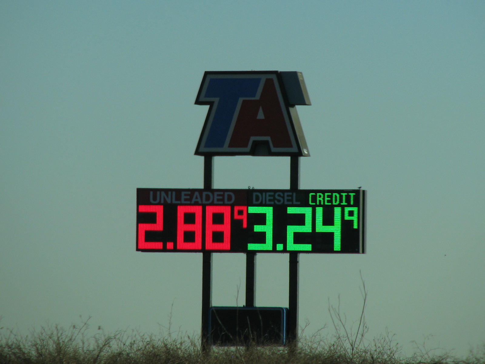 Skyline Drive Photos TA Gas Station Signs were all over the place.