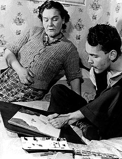 Christy Brown with his mother
