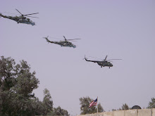 Stars and stripes under helicopters