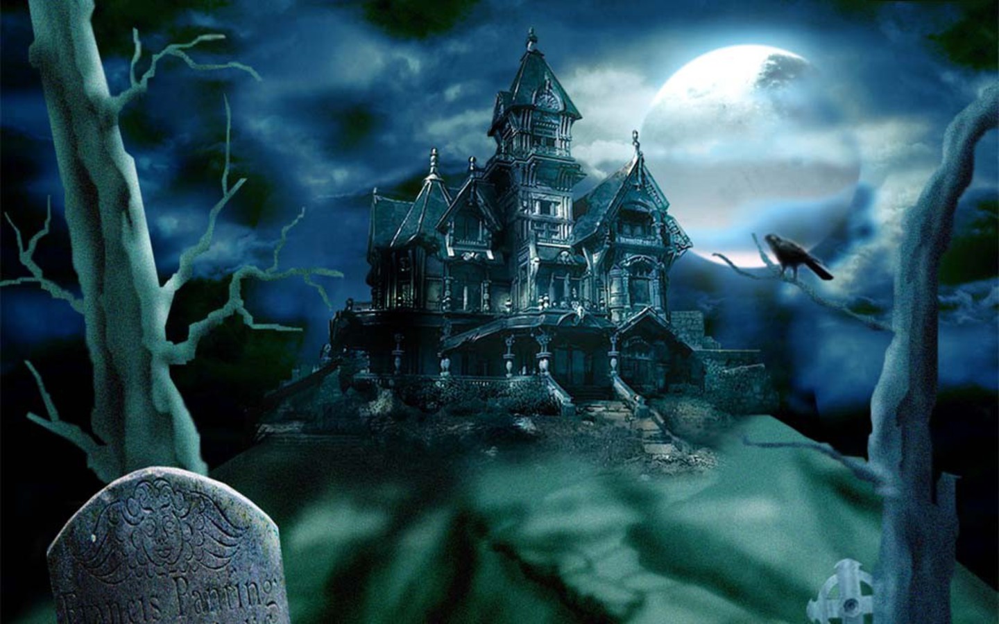 Horror Ghost Houses wallpapers HQ image size : 1440x900