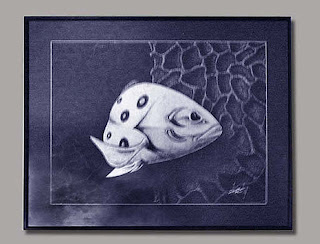 bico de pena - nanquim sobre papel - série peixes 