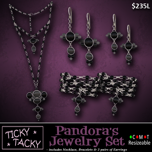 *Ticky Tacky* Pandora's Jewelry Set * Ticky Tacky