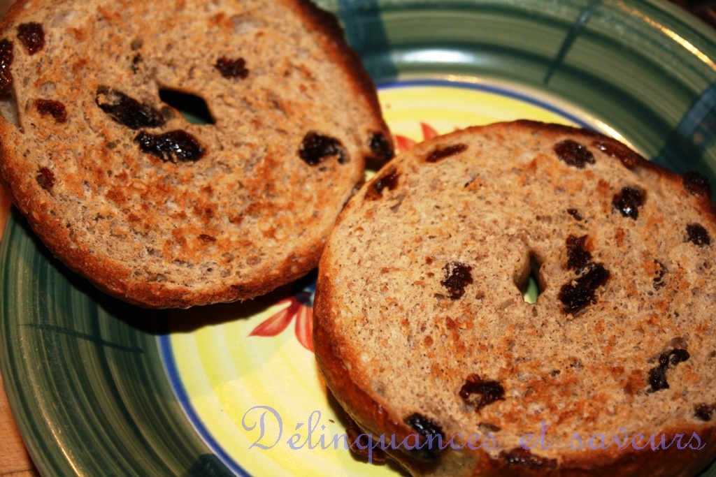 Délinquances et saveurs Bagels raisins et cannelle