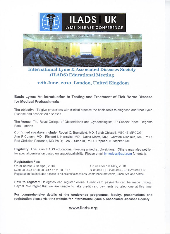 LOOKING AT LYME DISEASE MSIDS LYME DISEASE CONFERENCE IN LONDON