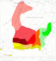 خريطة لهجات اللغة البلوشية