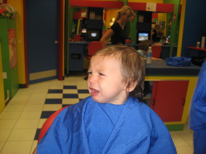 Matty's first hair cut 4-4-08