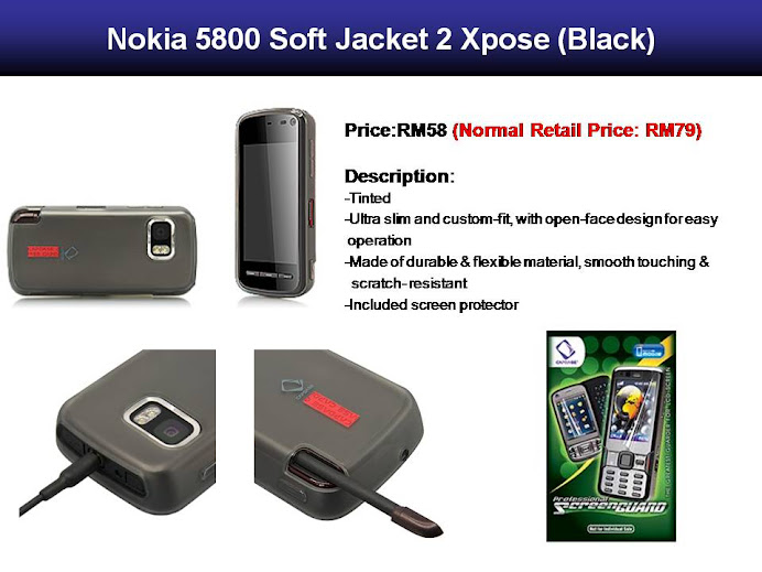 Nokia 5800 Soft Jacket 2 Xpose (Black)