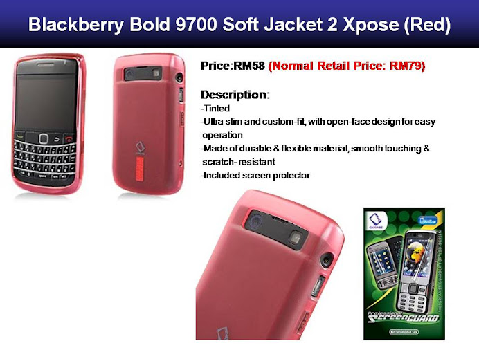 Blackberry Bold 9700 Soft Jacket 2 Xpose (Red)