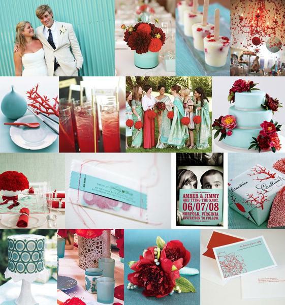 Aqua Coral Wedding