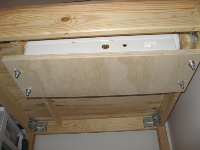 Blue Dinosaurs Blog I M Back Diy Sewing Table 6 Drill Sink Holes For The Wood S On One Board So Will Reach Into Top But Not Go Through It All Way Those