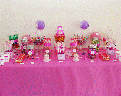 birthday party candy buffet