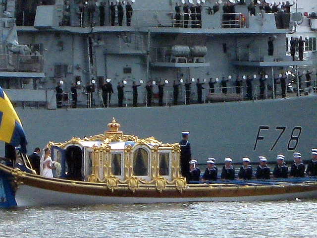 prince daniel royal wedding. View of the royal barge and