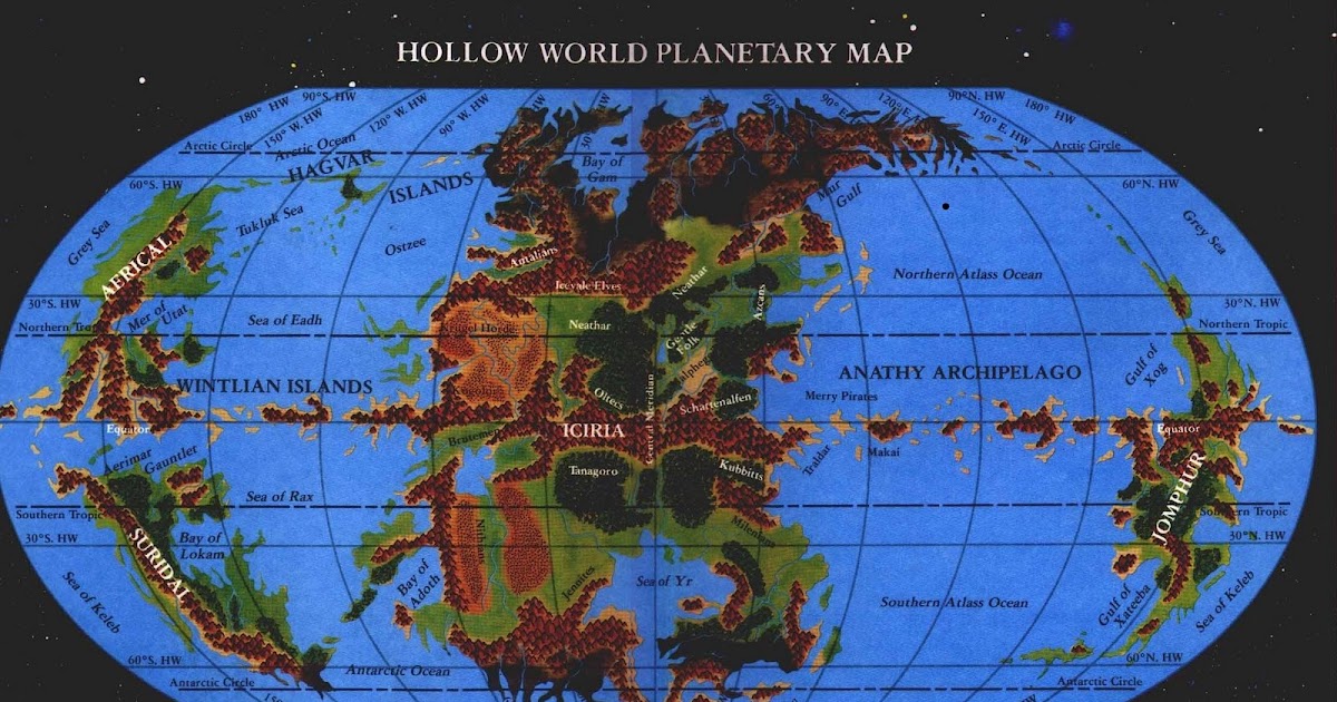 Old Maps, Expeditions and Explorations Hollow World
