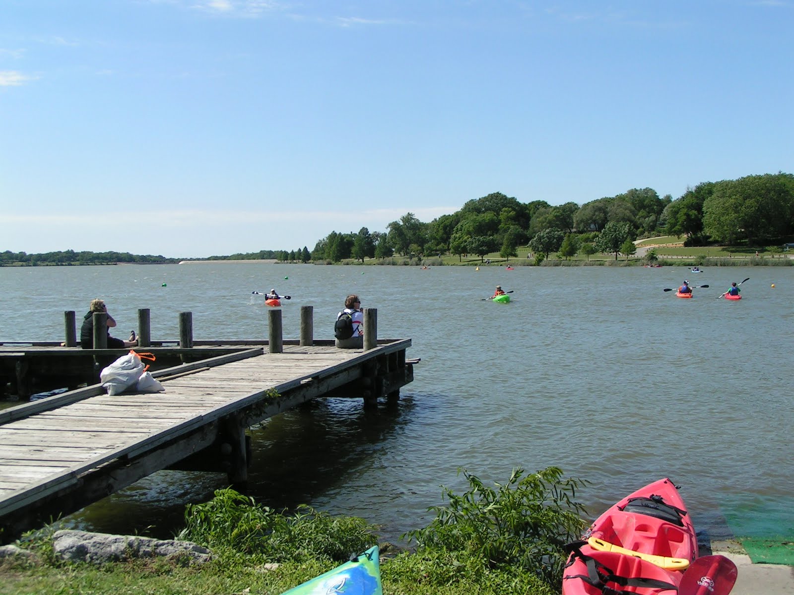 View from the Passenger Window Kayaking at White Rock Lake