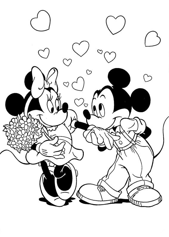 Here is a lovely coloring page perfect for Saint Valentine's Day to  title=