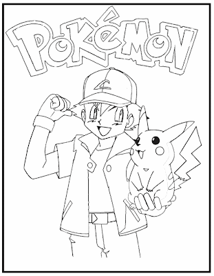 Pikachu Coloring Pages on You Two Coloring Pages That Feature Ashley The Trainer With Pikachu