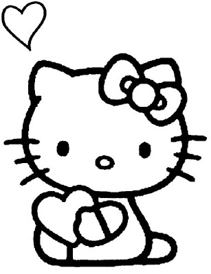 Here are some Hello Kitty Valentine cards and printable coloring sheets so