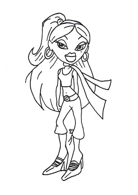 Bratz Coloring Pages on Bratz Coloring Pages  Bratz Colouring In Sheet