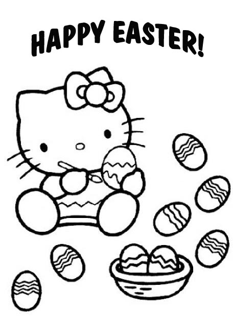 your friends and family a happy easter print up a hello kitty easter title=