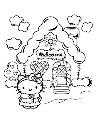 Hello Kitty de Natal desenhos para imprimir colorir e pintar - Desenhos  para pintar e colorir
