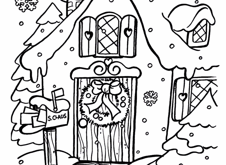 XMAS COLORING PAGES