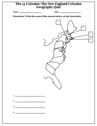 WISE GUYS TEACHING RESOURCES: The 13 American Colonies Map Activities