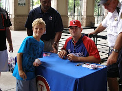 Connor meets Mitch Moreland at Rangers Game