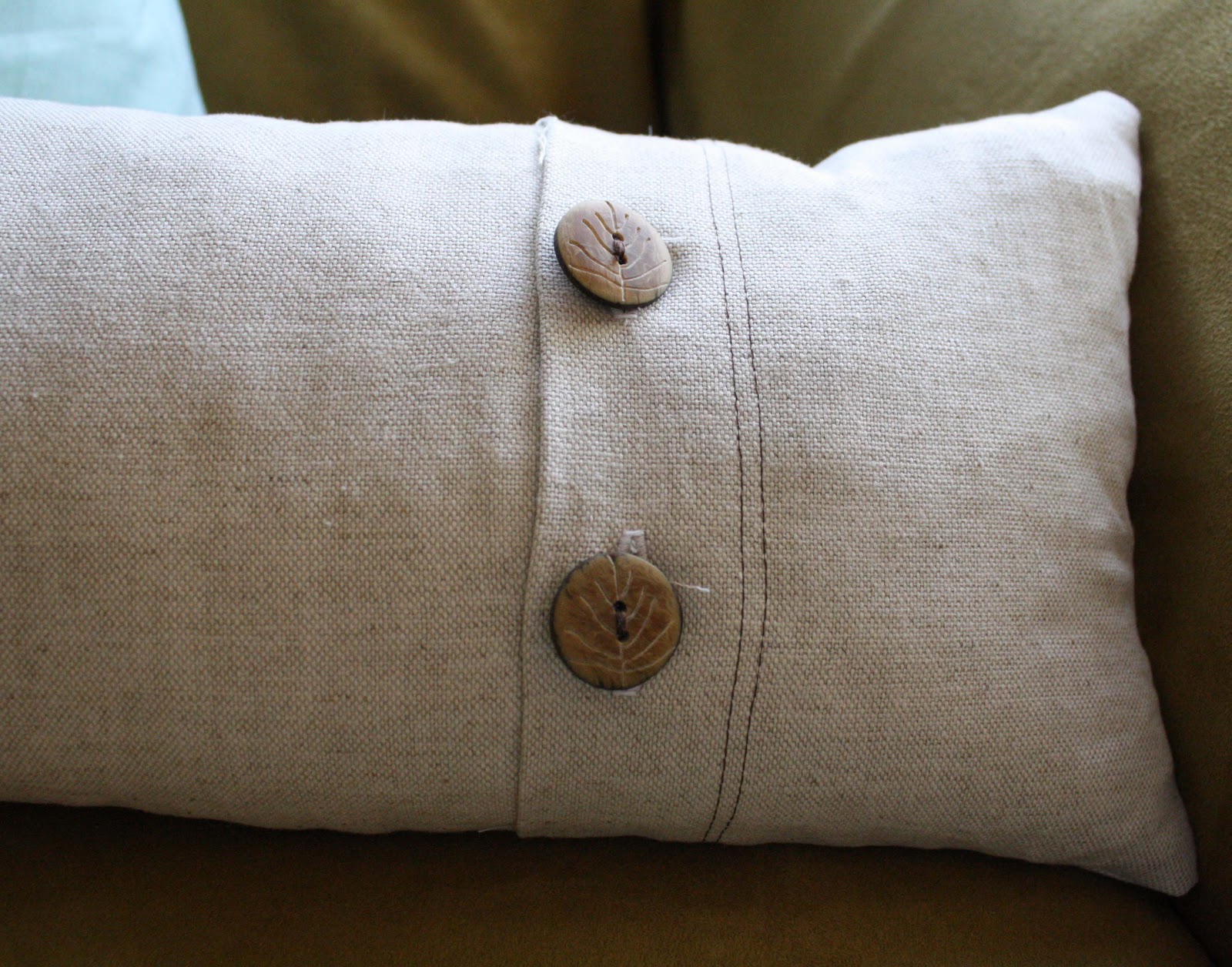 Running With Scissors: Button Throw Pillow Covers