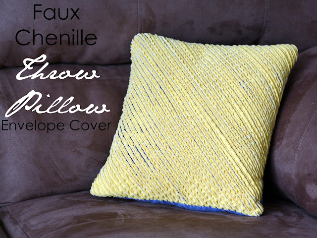 Craft Home Decor Faux Chenille Throw Pillow Sewing Pattern