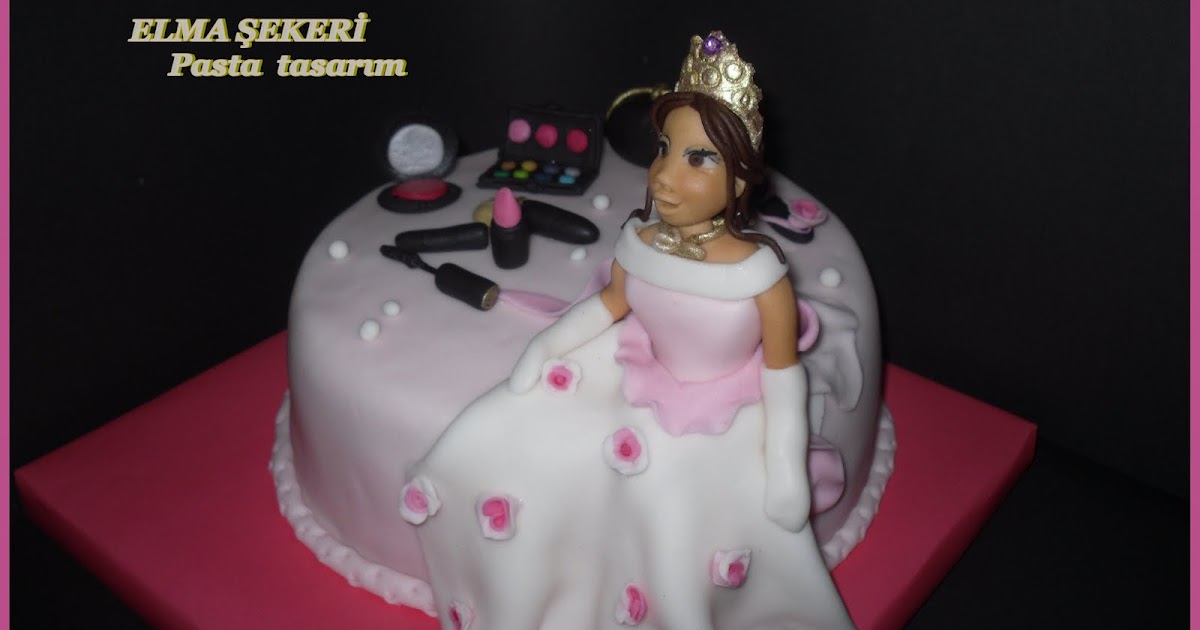 Elma Şekeri pasta tasarım PRENSES BARBIE PASTASI