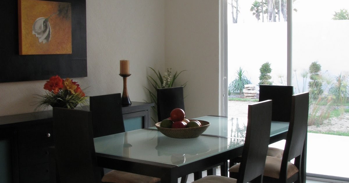 ESTILO VISUAL: Comedor Minimalista Negro con adornos