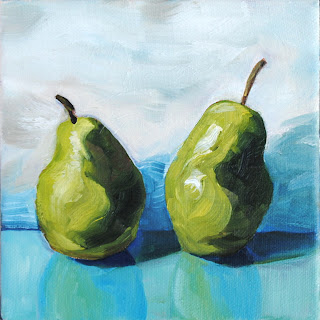 pear oil painting