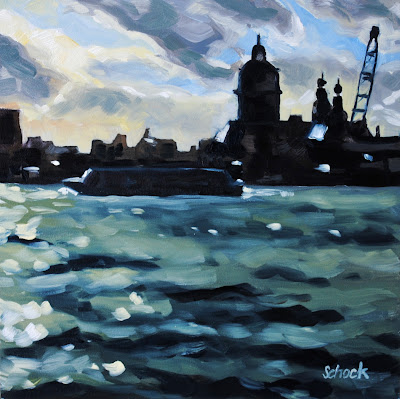 Amsterdam Oil Painting by Sharon Schock