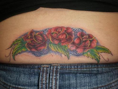 Rose Lower Back Tattoo