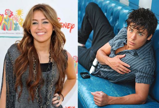 zac efron and miley cyrus
